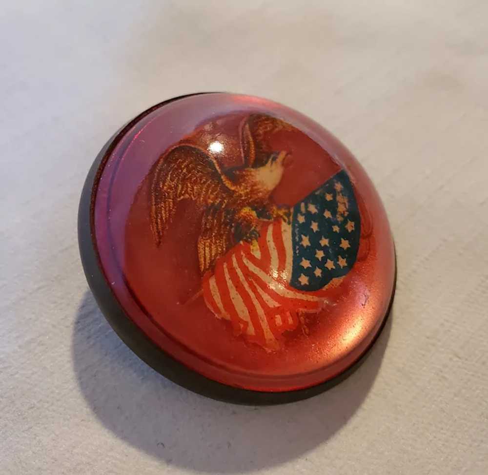 Vintage Patriotic Brooch/Scarf Pin with American … - image 3