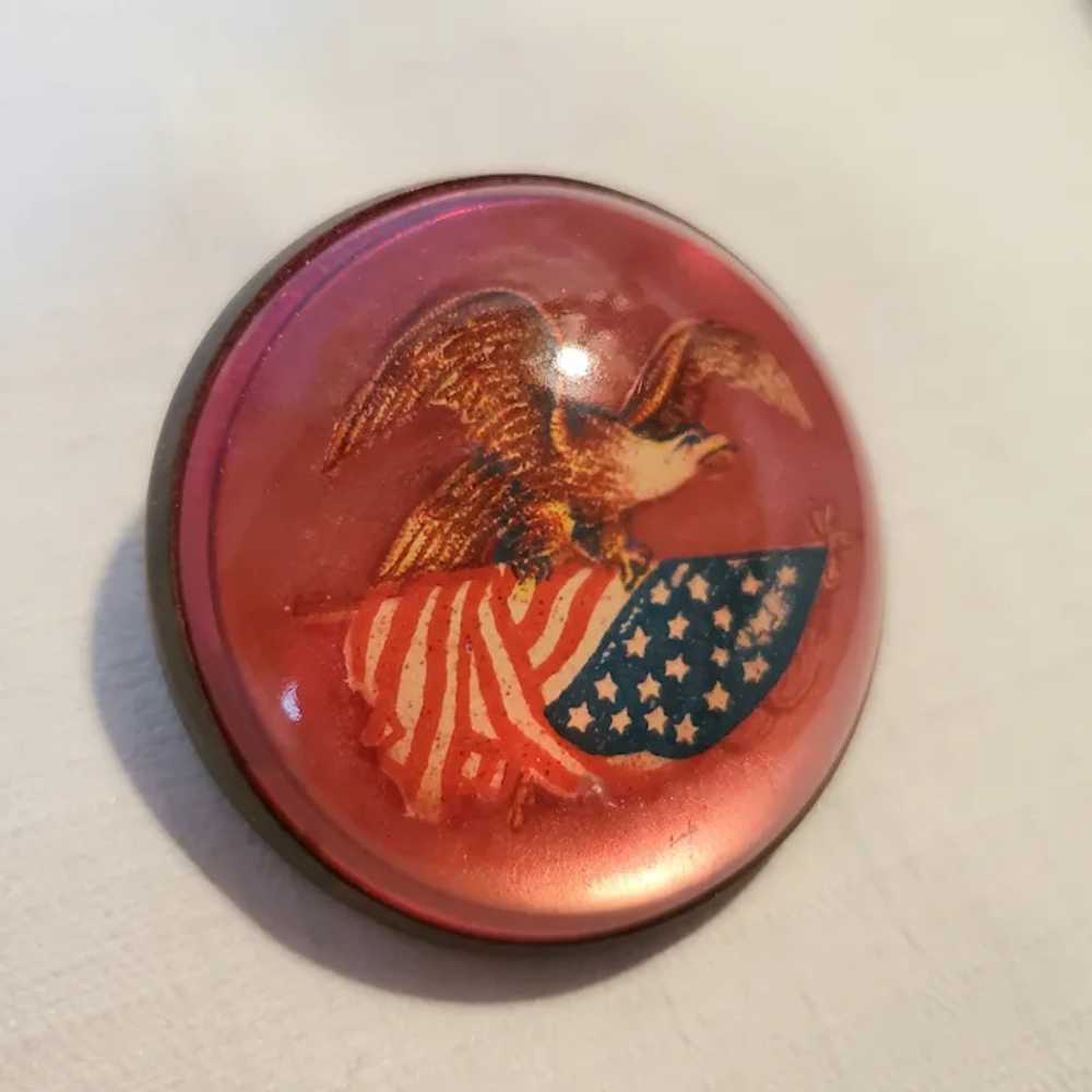 Vintage Patriotic Brooch/Scarf Pin with American … - image 5