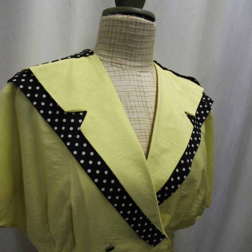 Light yellow Chic Lady blouse/jacket, 80s, XS/S-M - image 4