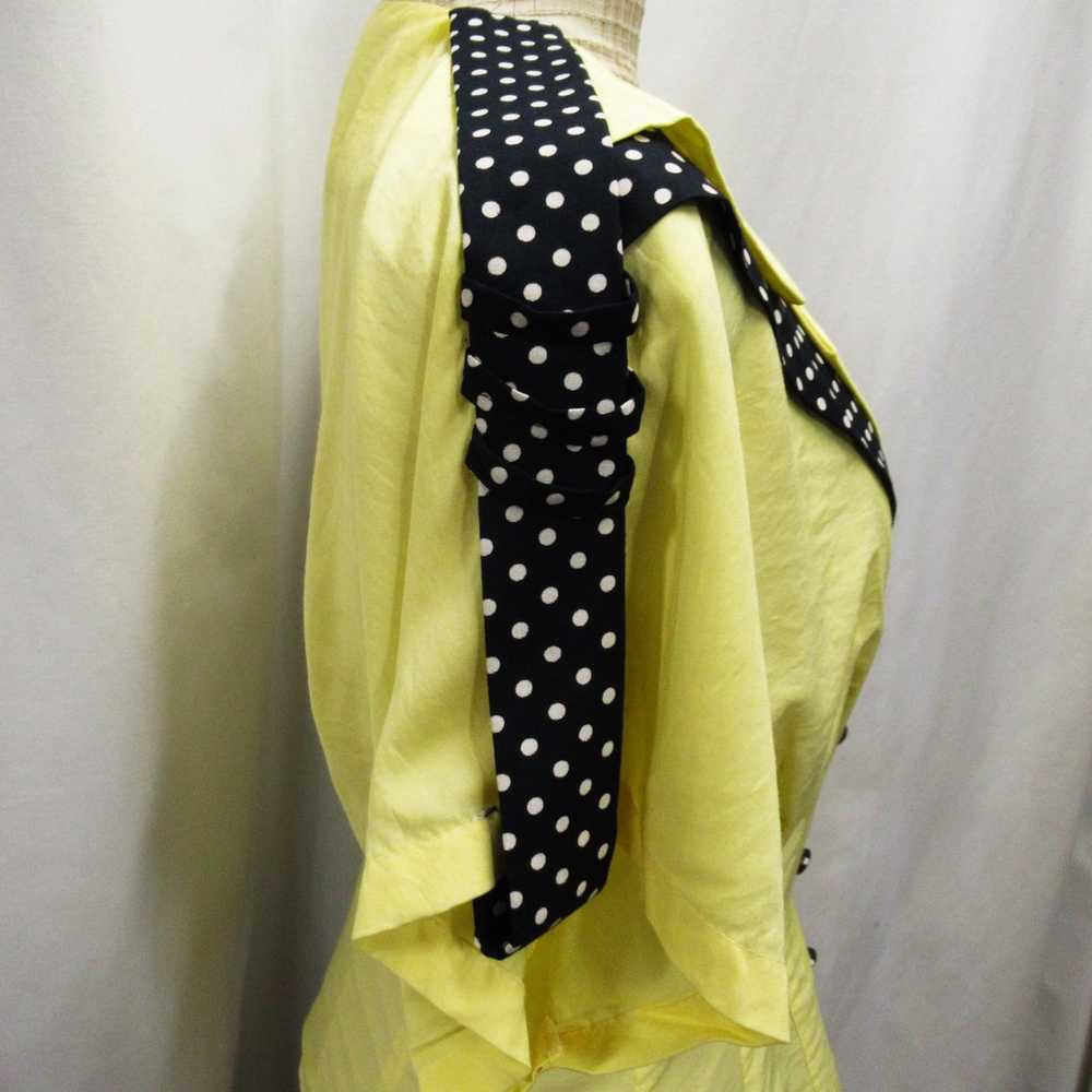 Light yellow Chic Lady blouse/jacket, 80s, XS/S-M - image 6