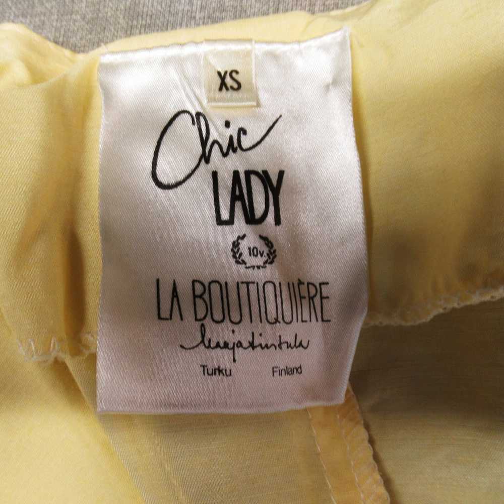 Light yellow Chic Lady blouse/jacket, 80s, XS/S-M - image 7