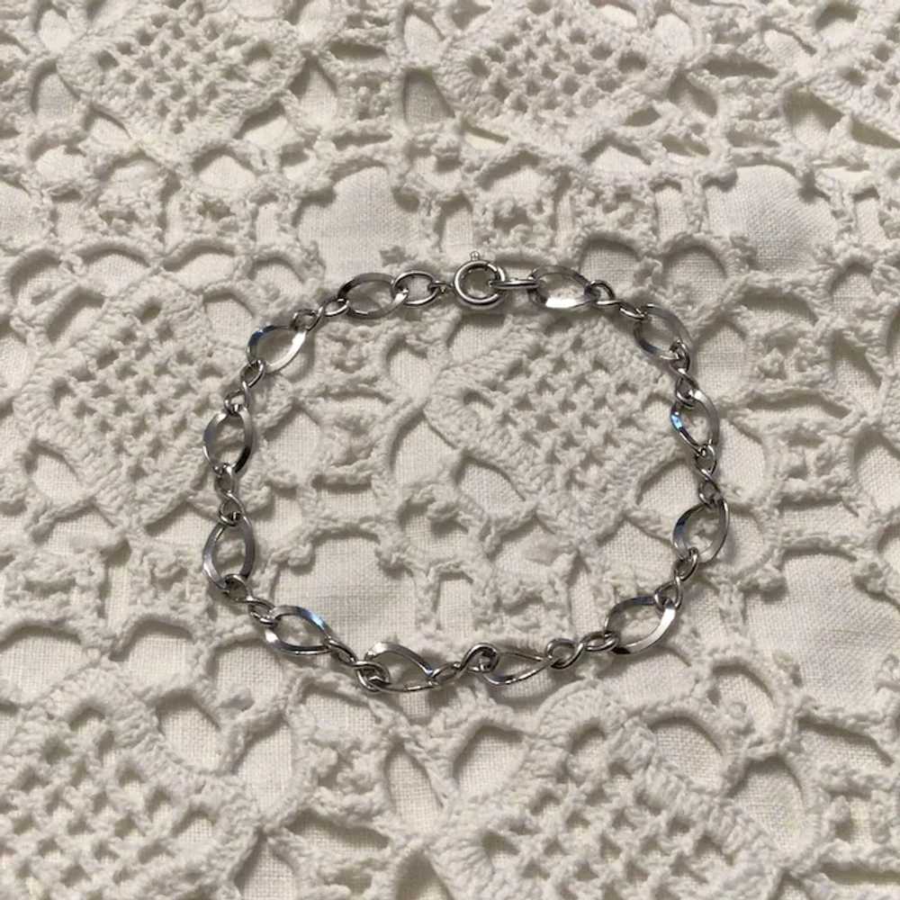 Sterling Silver Charm Bracelet 7" - image 2