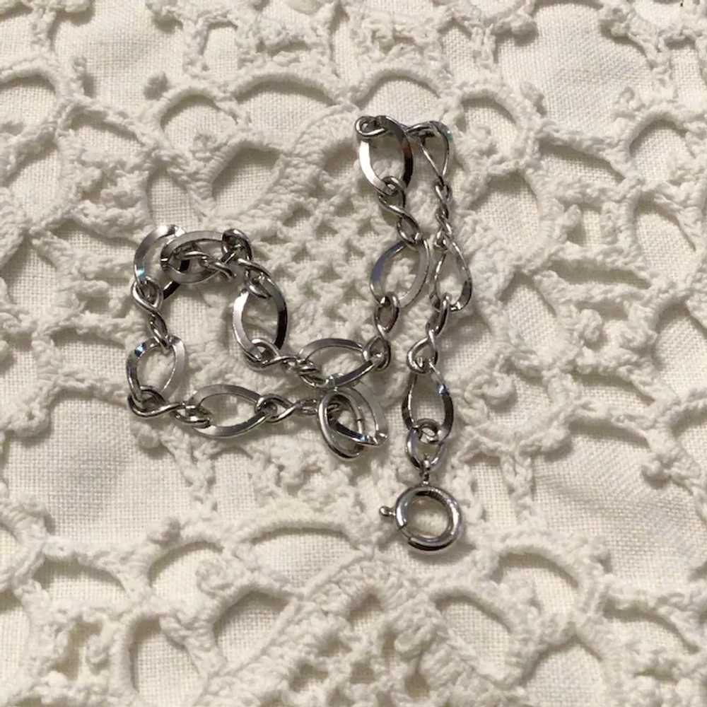 Sterling Silver Charm Bracelet 7" - image 5