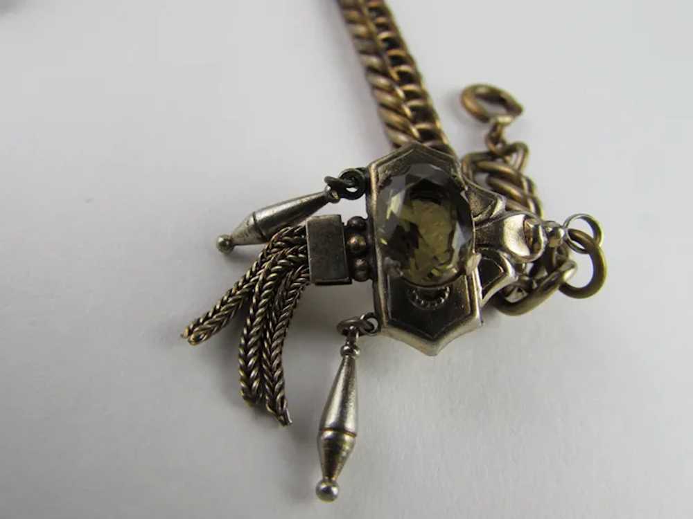 Vintage Watch Fob Charm on Gold Fill Bracelet - image 4