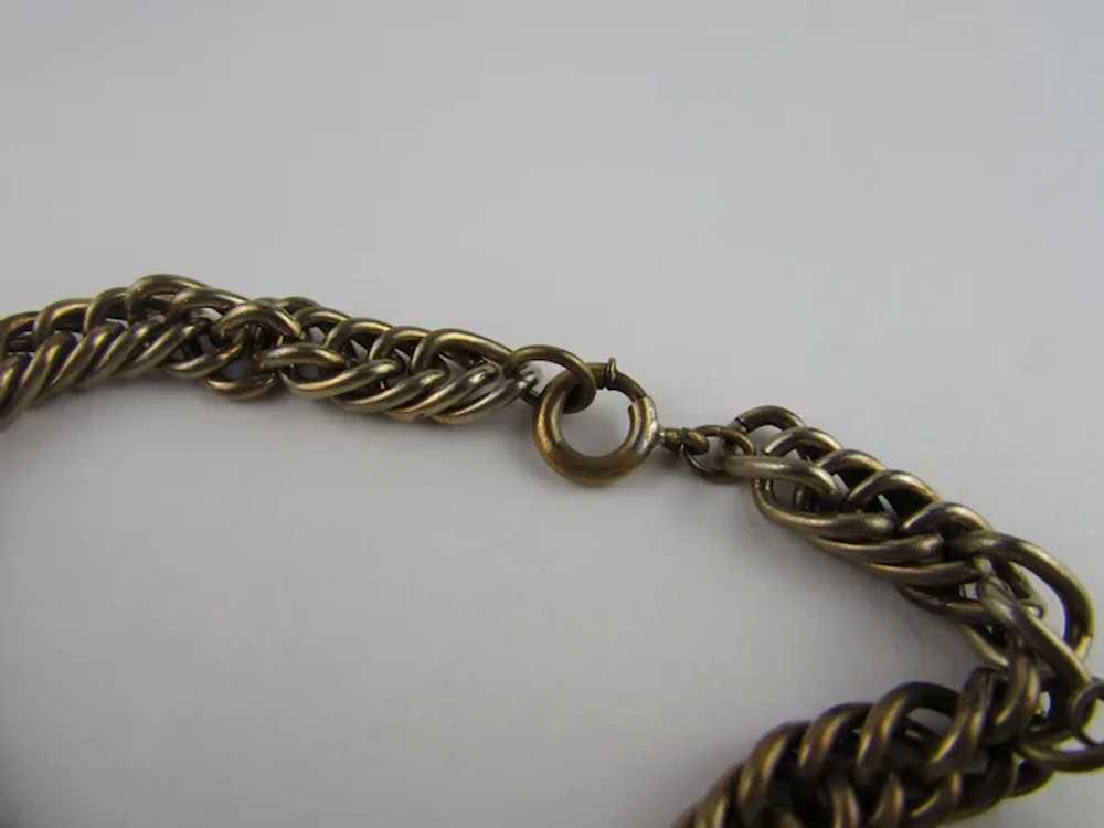 Vintage Watch Fob Charm on Gold Fill Bracelet - image 7