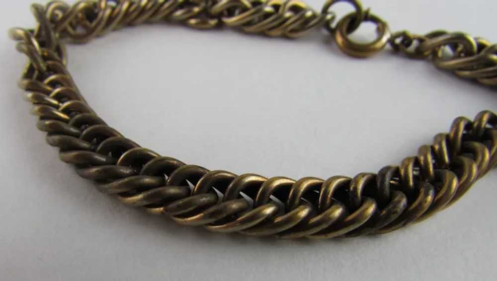 Vintage Watch Fob Charm on Gold Fill Bracelet - image 8