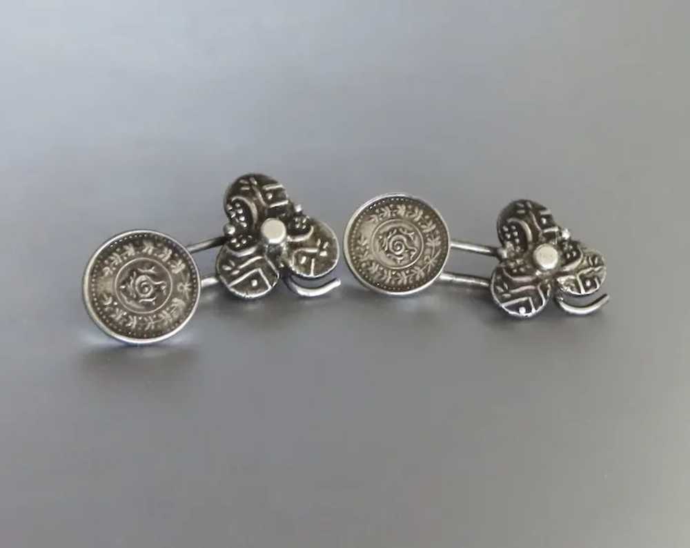 Travancore Silver Coins Now as Cufflinks 2 Chuckr… - image 2