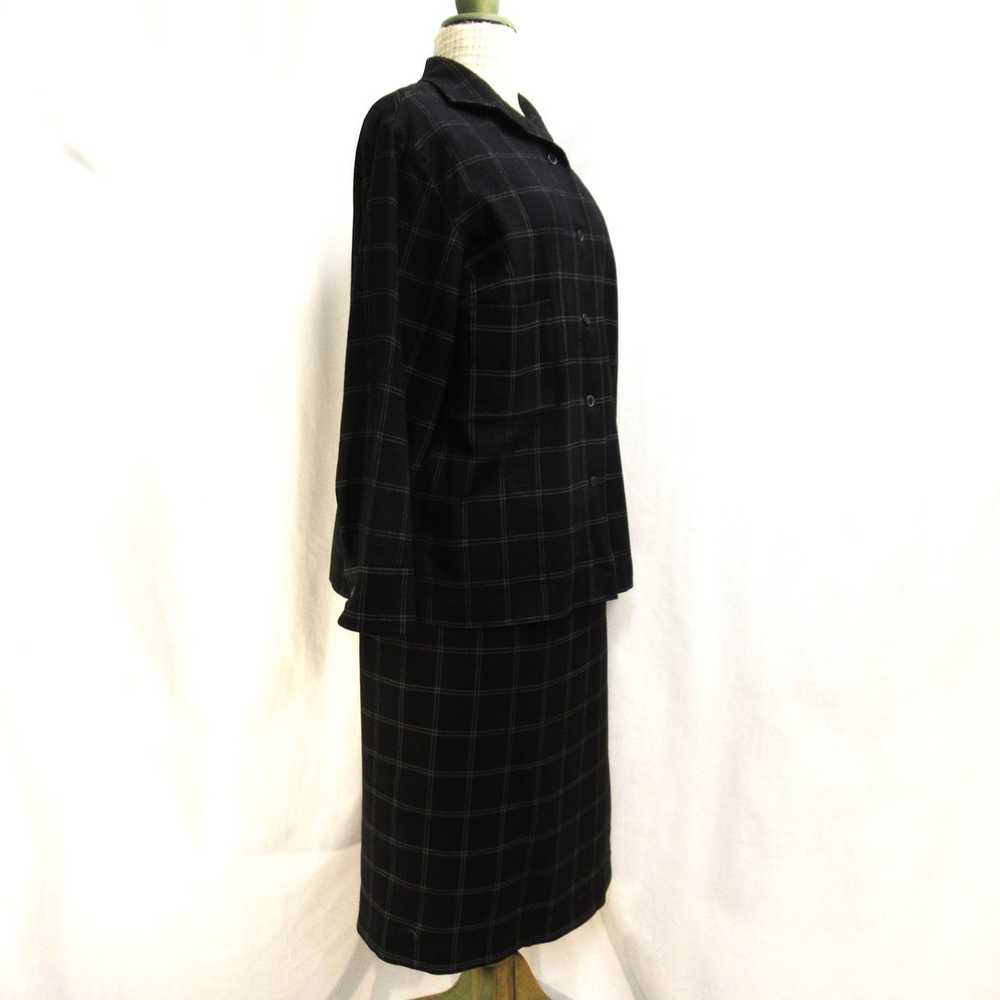 Black-grey 70s 2-piece Marimekko wool suit, 44/L-… - image 4