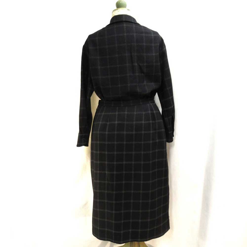 Black-grey 70s 2-piece Marimekko wool suit, 44/L-… - image 6