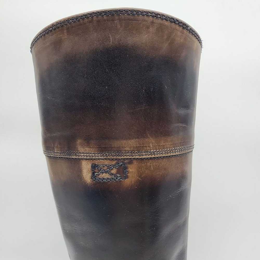 Vtg Frye Black/Brown Leather High Riding Boots  P… - image 5