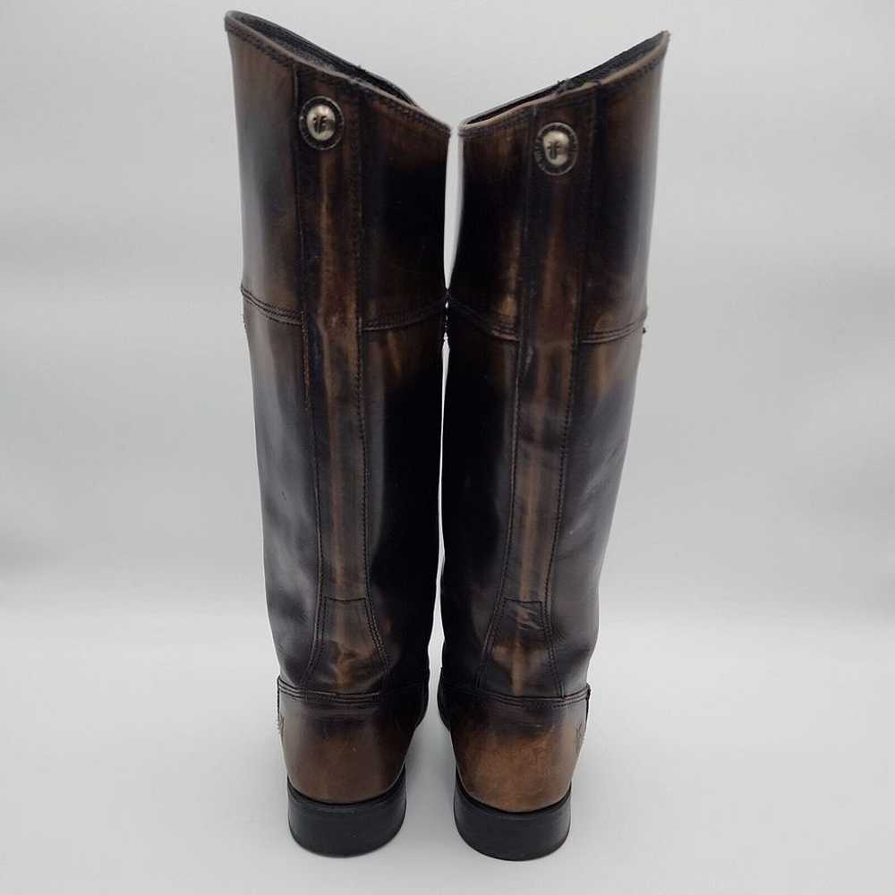 Vtg Frye Black/Brown Leather High Riding Boots  P… - image 7