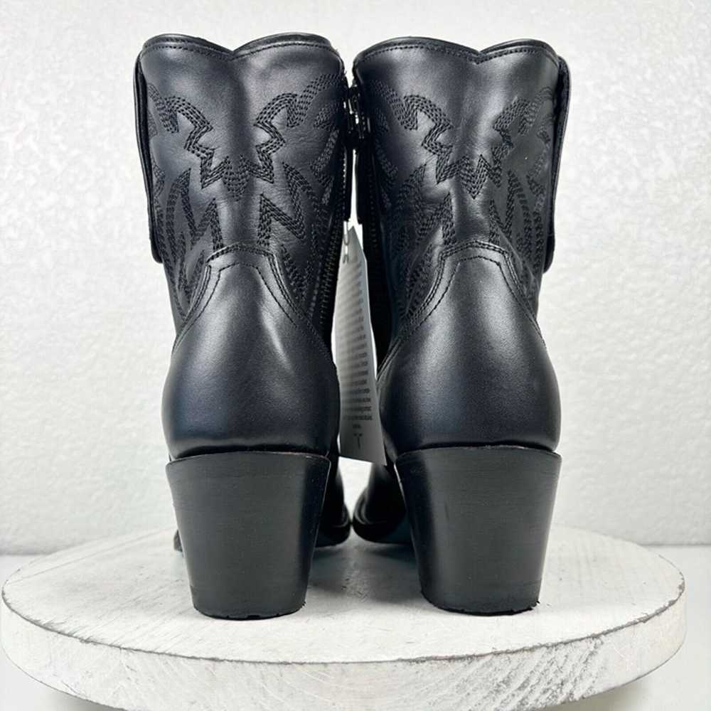 Lane SMOKESHOW Black Cowboy Boots 7 Leather Snip … - image 4