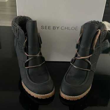 SEE By Chloe leather ankle boots 38