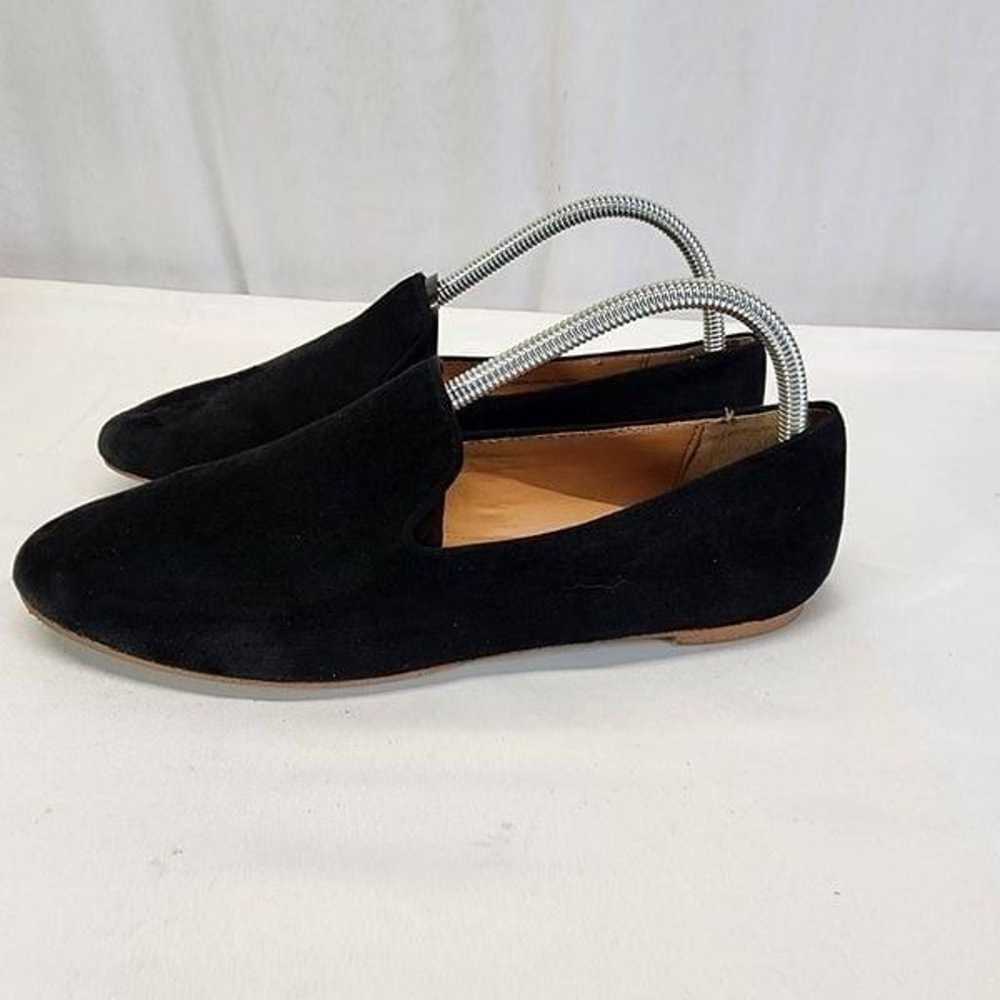 J. Crew Suede Smoking Loafers Flats Black Size 9 - image 4
