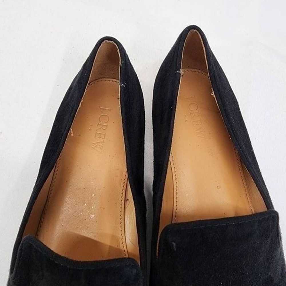 J. Crew Suede Smoking Loafers Flats Black Size 9 - image 7