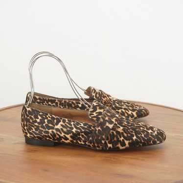 Halogen Womens Lucy Loafers Beige Brown Leopard P… - image 1
