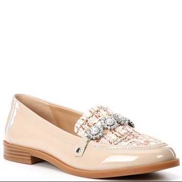 Copper Key Jewel Tinsel Tweed Loafers - image 1