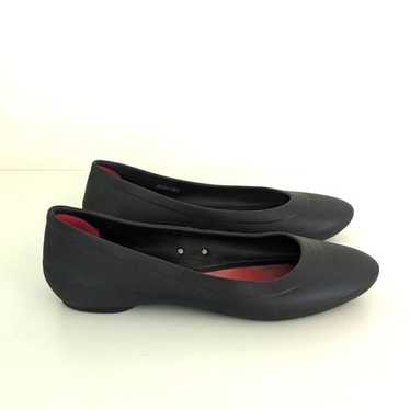 Crocs Lina Iconic Comfort Black Almond Toe Flats … - image 1