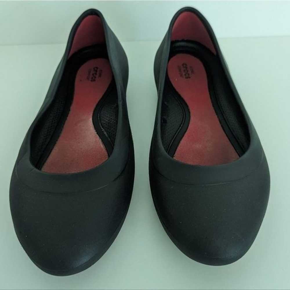 Crocs Lina Iconic Comfort Black Almond Toe Flats … - image 2