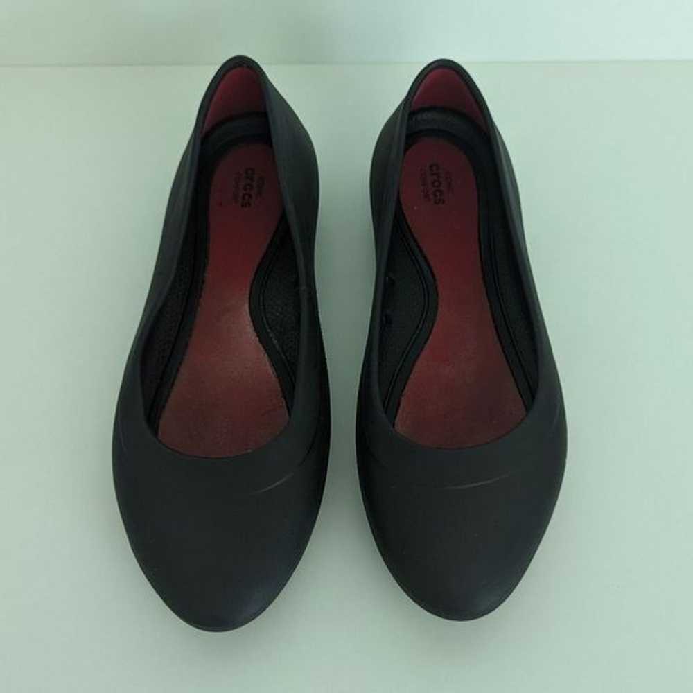 Crocs Lina Iconic Comfort Black Almond Toe Flats … - image 3