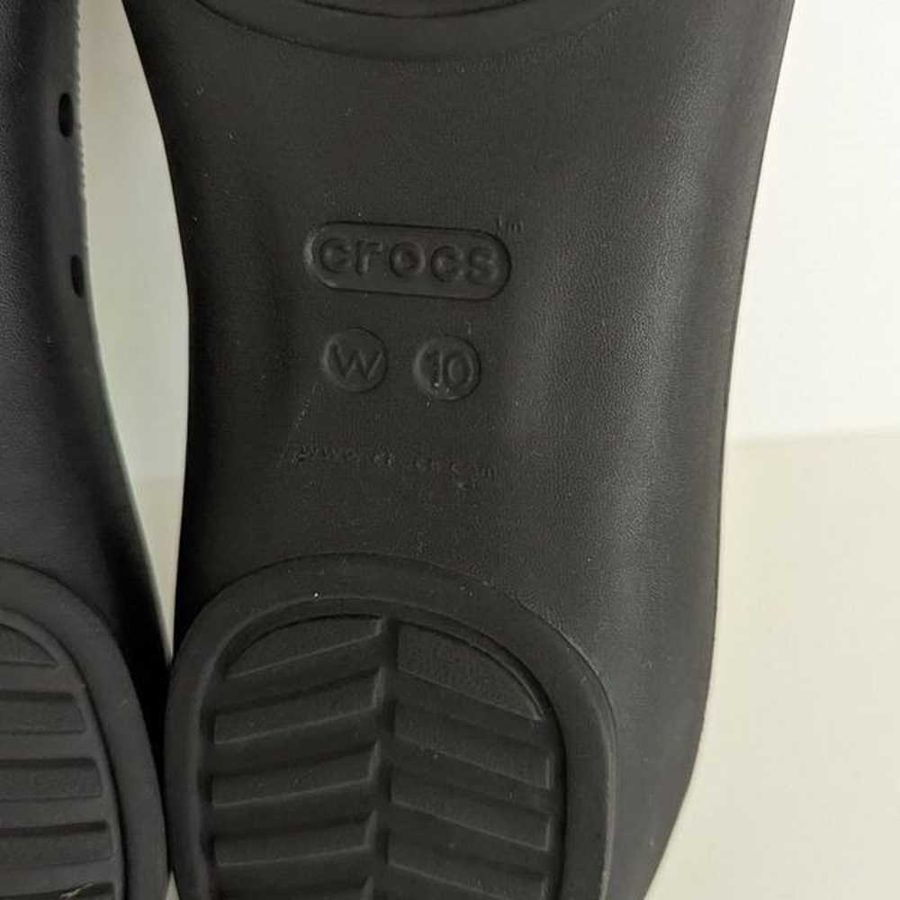 Crocs Lina Iconic Comfort Black Almond Toe Flats … - image 9