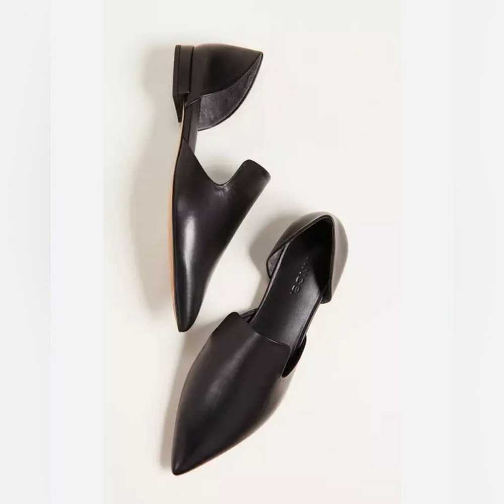 Vince Damris Black Leather Flats Ballet Pointed T… - image 2