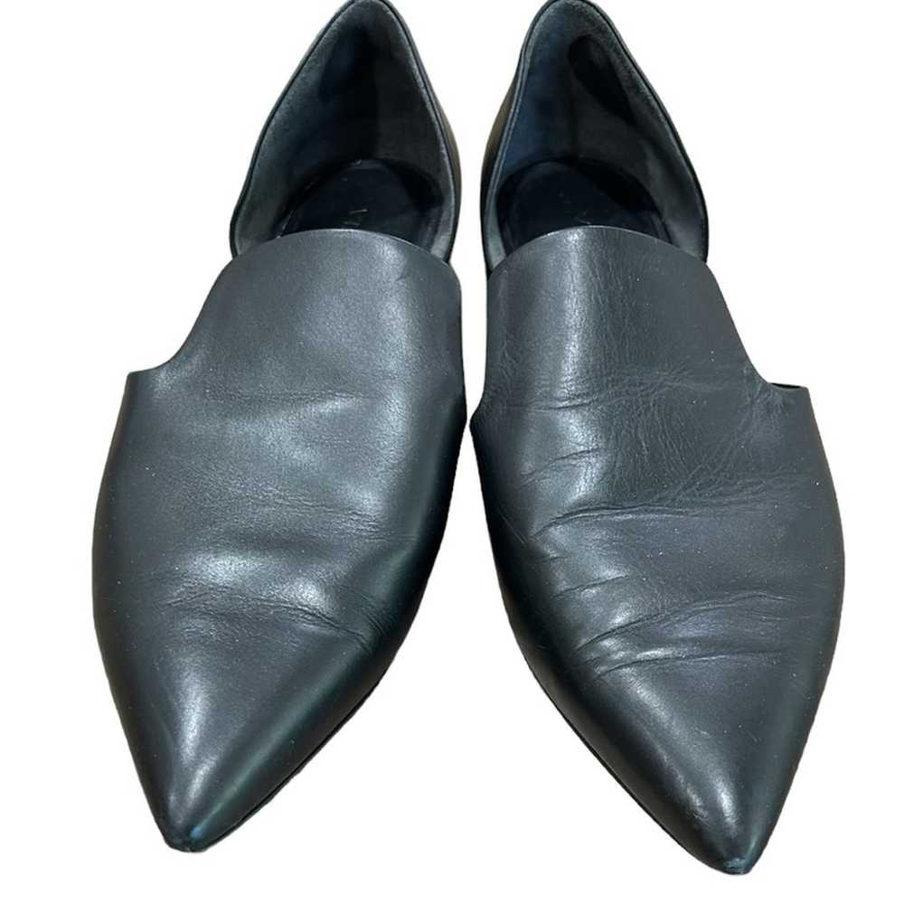 Vince Damris Black Leather Flats Ballet Pointed T… - image 4