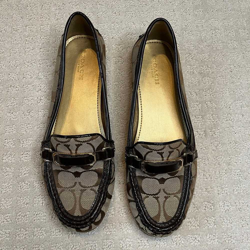 Coach Flynn Brown Signature Driving Loafer Size 8 - image 2