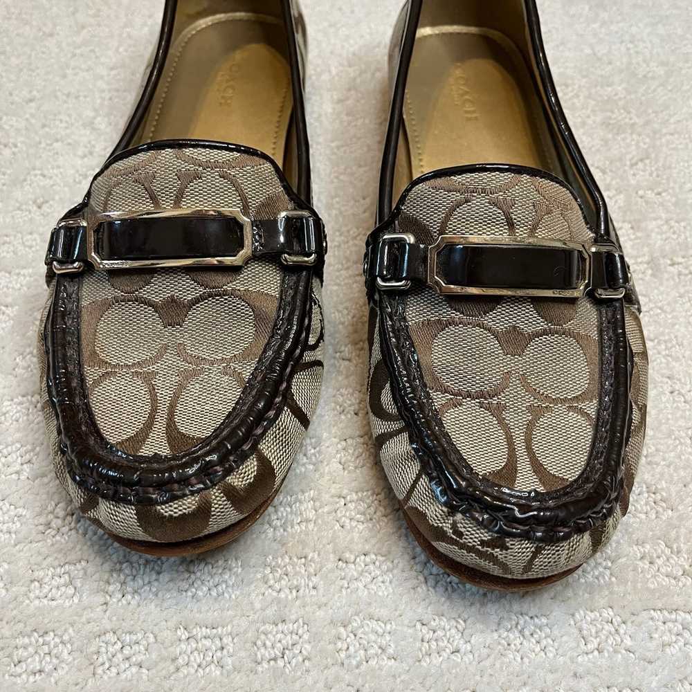 Coach Flynn Brown Signature Driving Loafer Size 8 - image 3