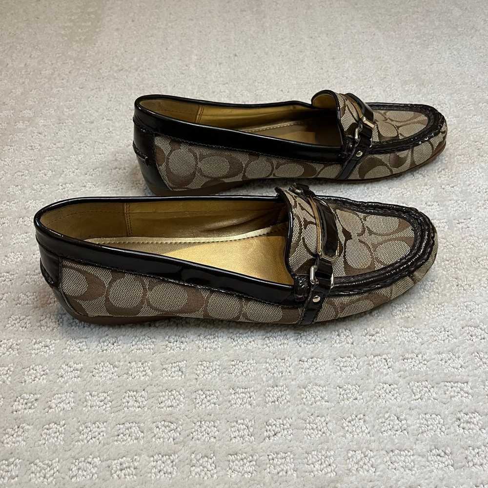 Coach Flynn Brown Signature Driving Loafer Size 8 - image 4