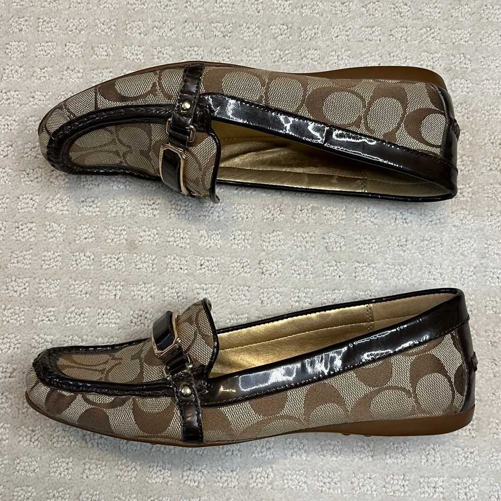 Coach Flynn Brown Signature Driving Loafer Size 8 - image 5