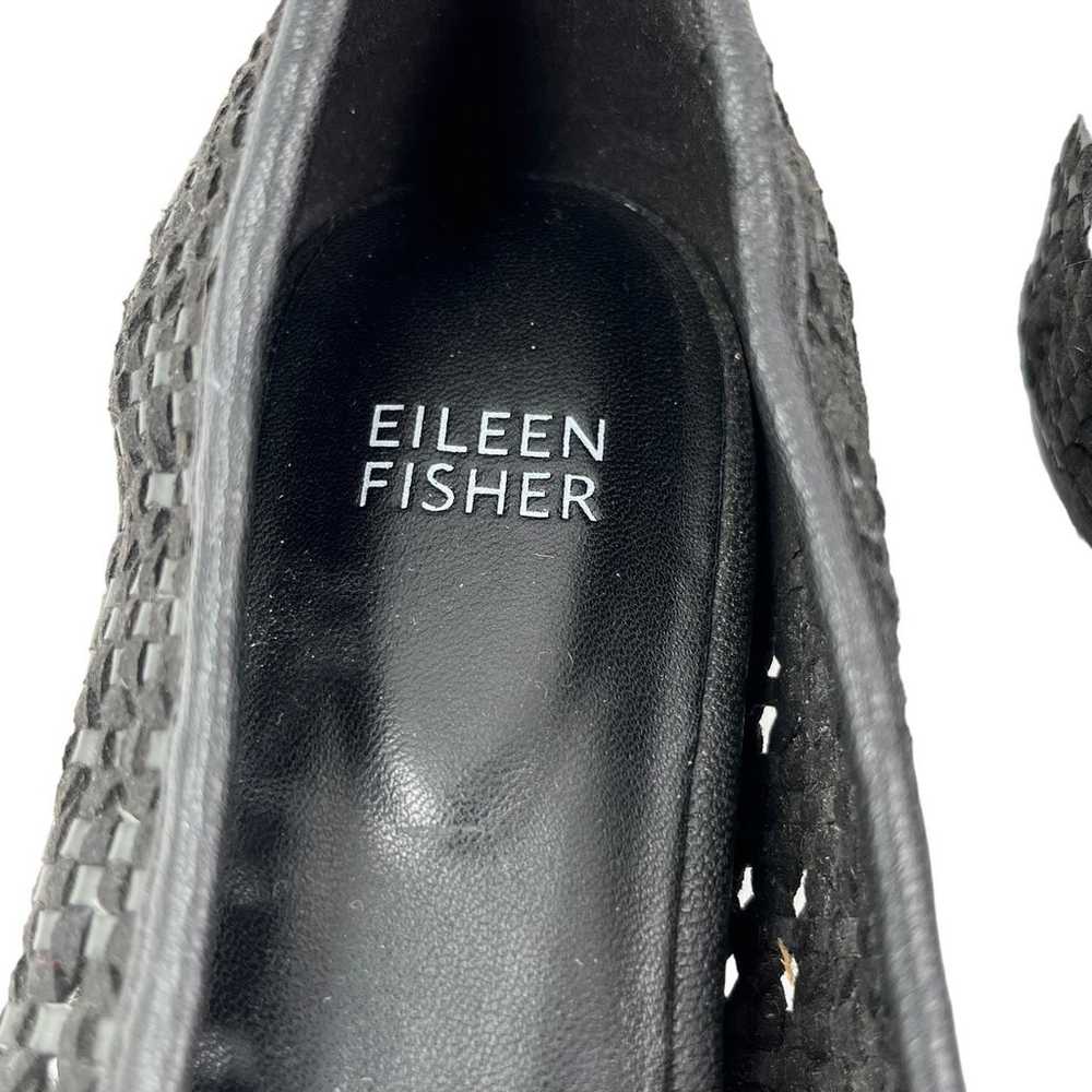 Eileen Fisher Black Perforated Flats Hidden Wedge… - image 4