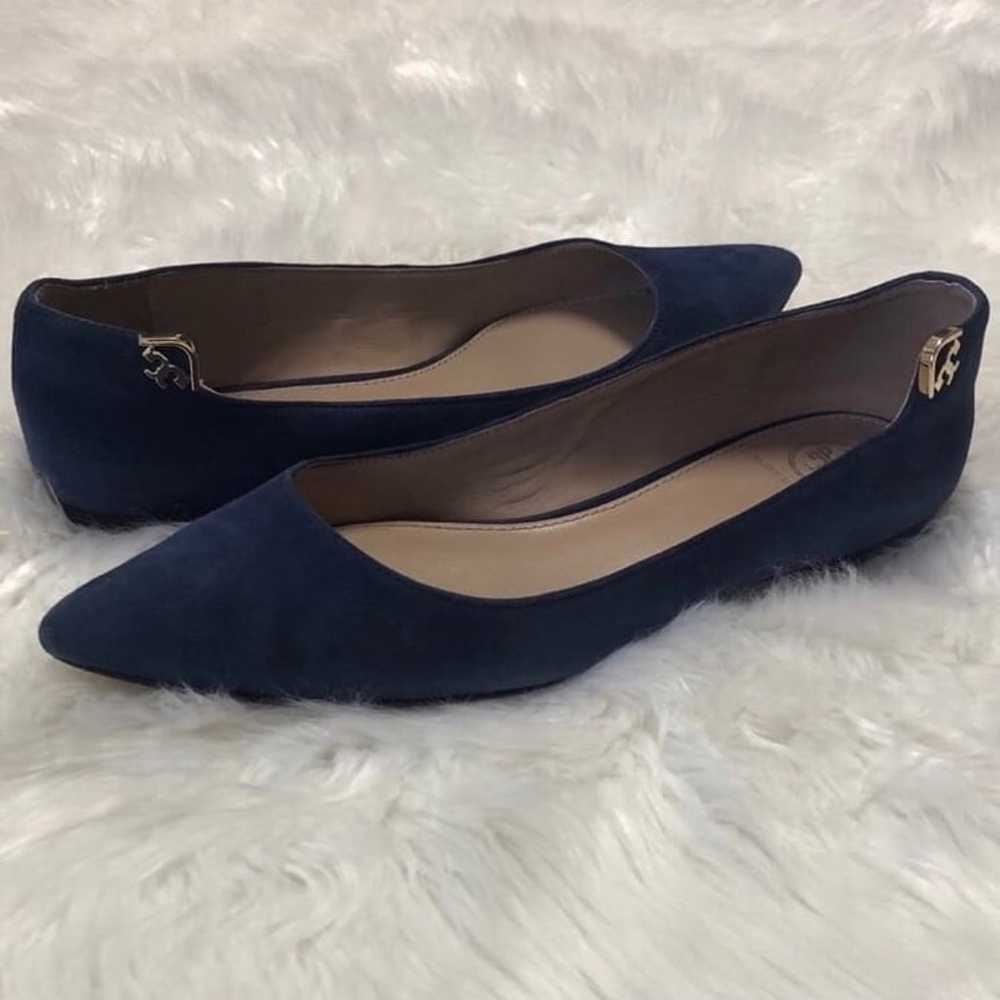 Tory Burch Womens Size 7 Ballet Flats Blue Suede … - image 2
