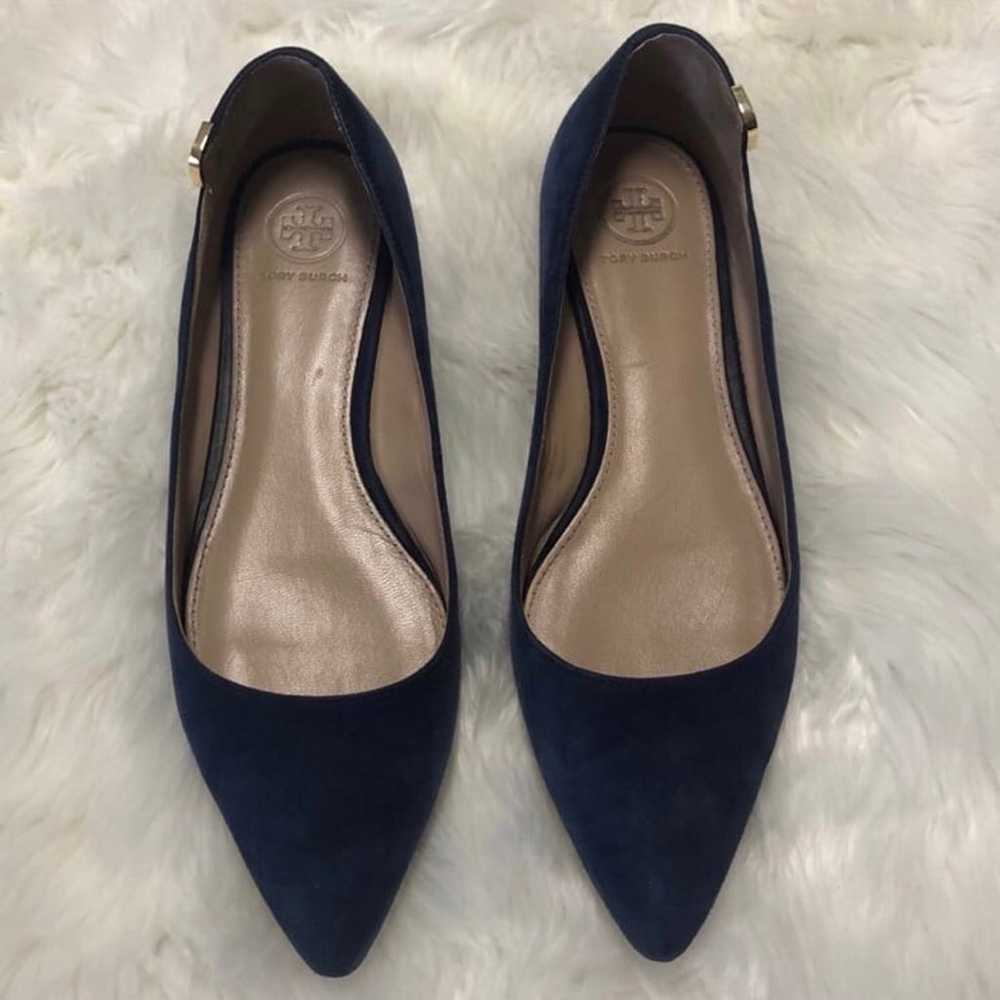 Tory Burch Womens Size 7 Ballet Flats Blue Suede … - image 3