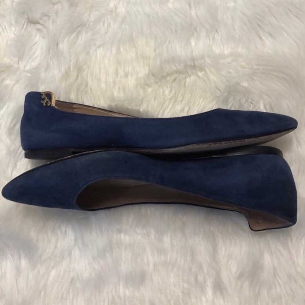 Tory Burch Womens Size 7 Ballet Flats Blue Suede … - image 5