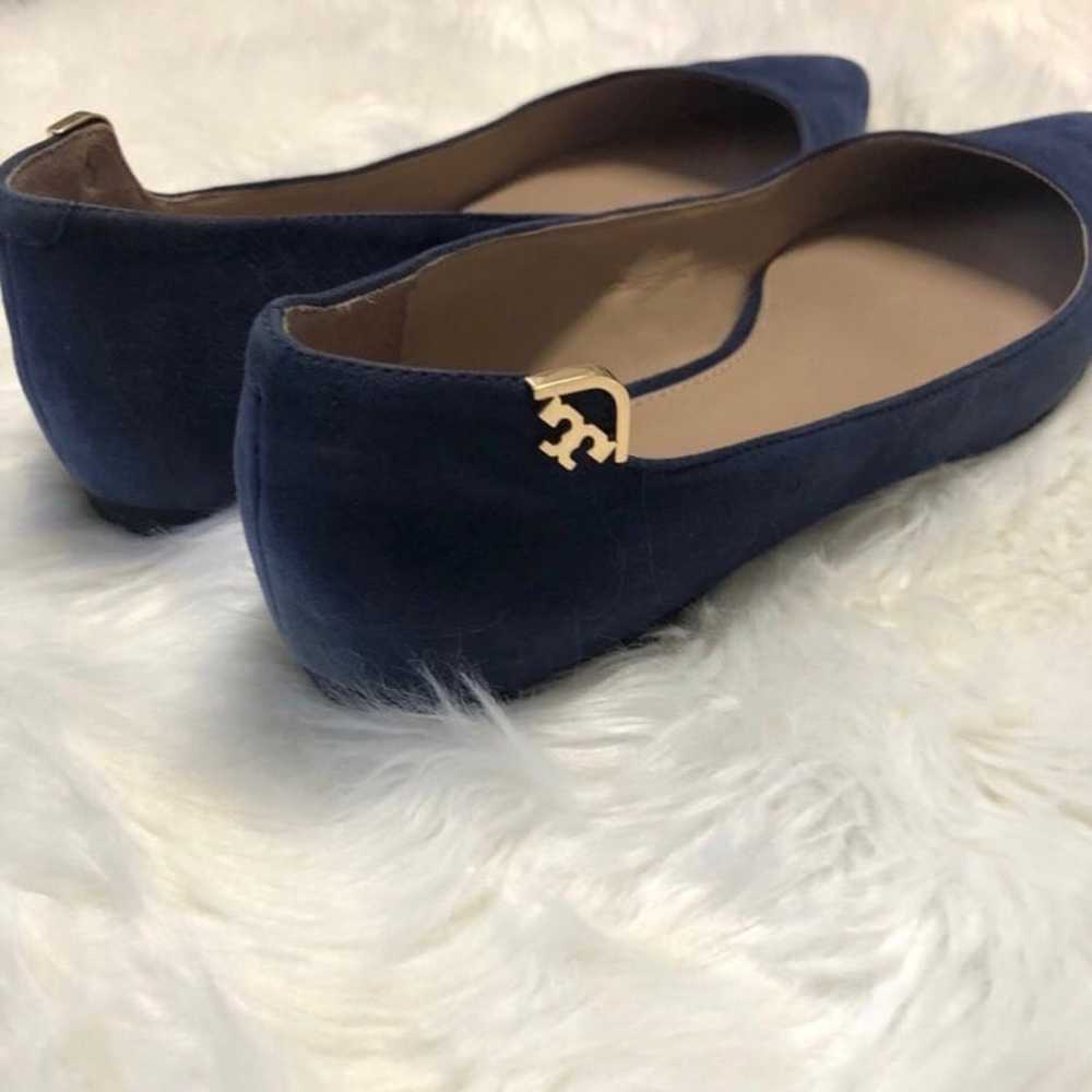 Tory Burch Womens Size 7 Ballet Flats Blue Suede … - image 7
