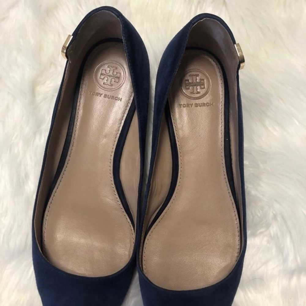 Tory Burch Womens Size 7 Ballet Flats Blue Suede … - image 8