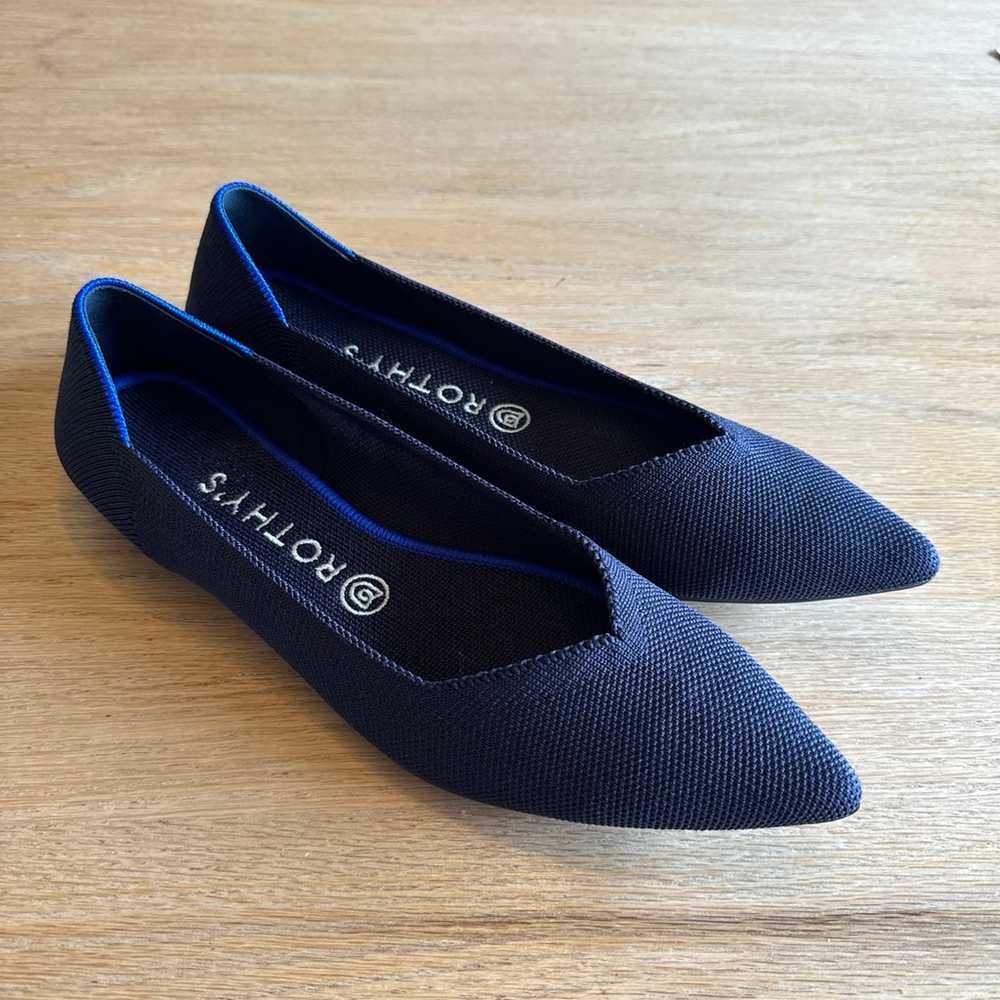 Navy blue Rothy’s the pointe flats size 10 - image 1