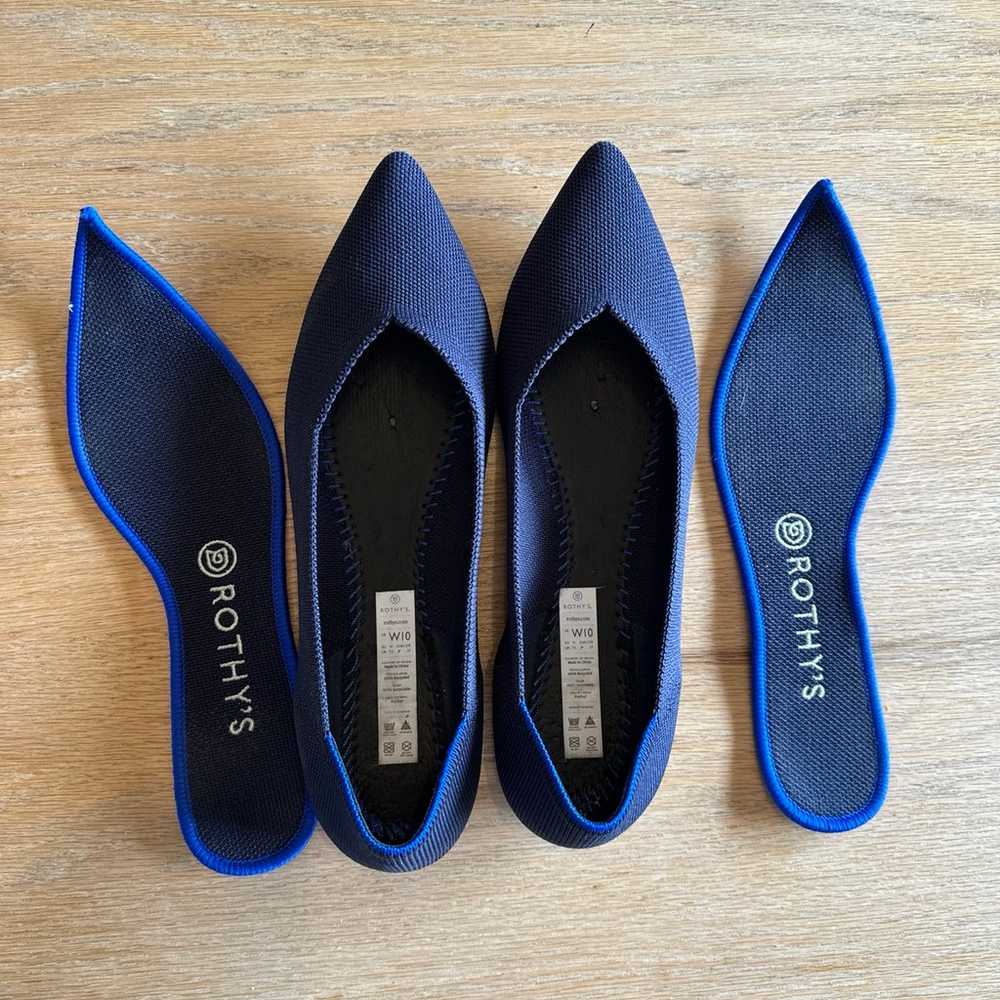 Navy blue Rothy’s the pointe flats size 10 - image 3