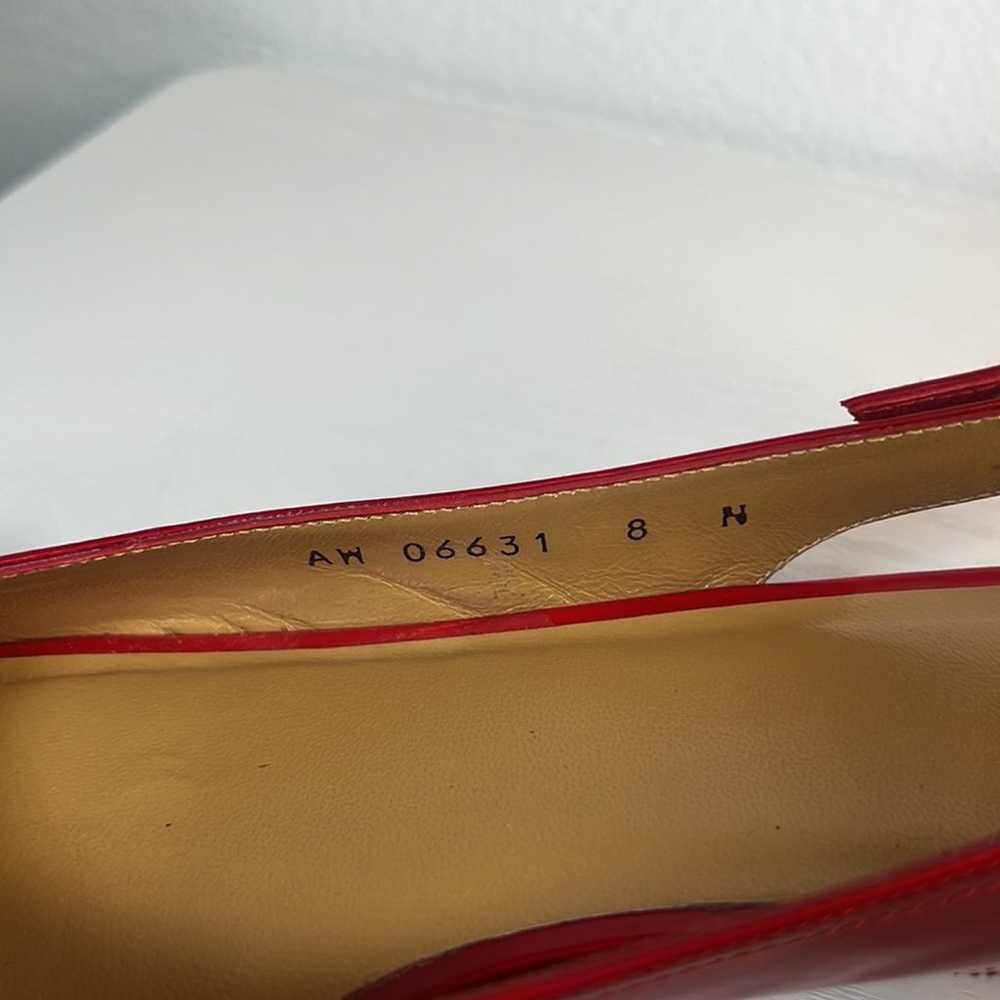 Stuart Weitzman red patent leather Chitchat flats… - image 11
