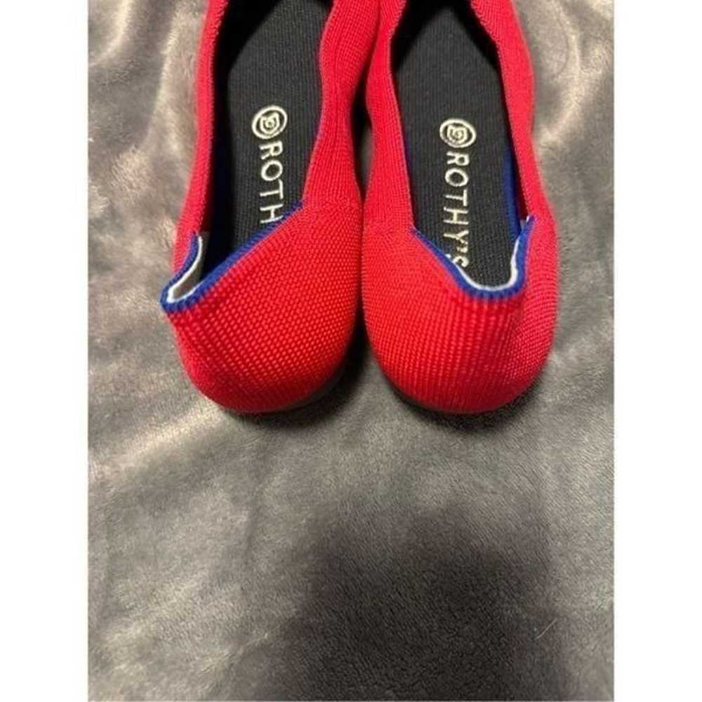 Rothys women’s size 8 red round toe ballerina fla… - image 3