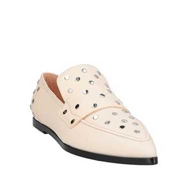 AGL Ines Off White Leather Silver Studded Pointed… - image 1
