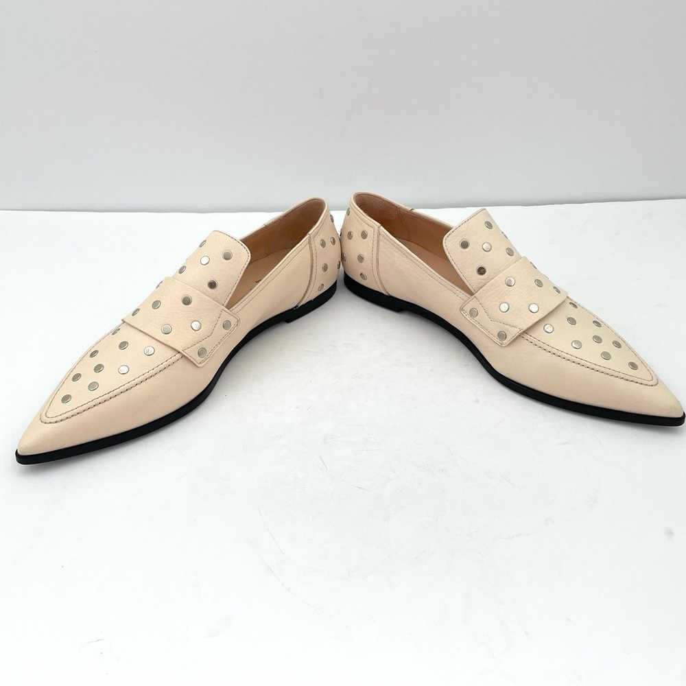 AGL Ines Off White Leather Silver Studded Pointed… - image 5