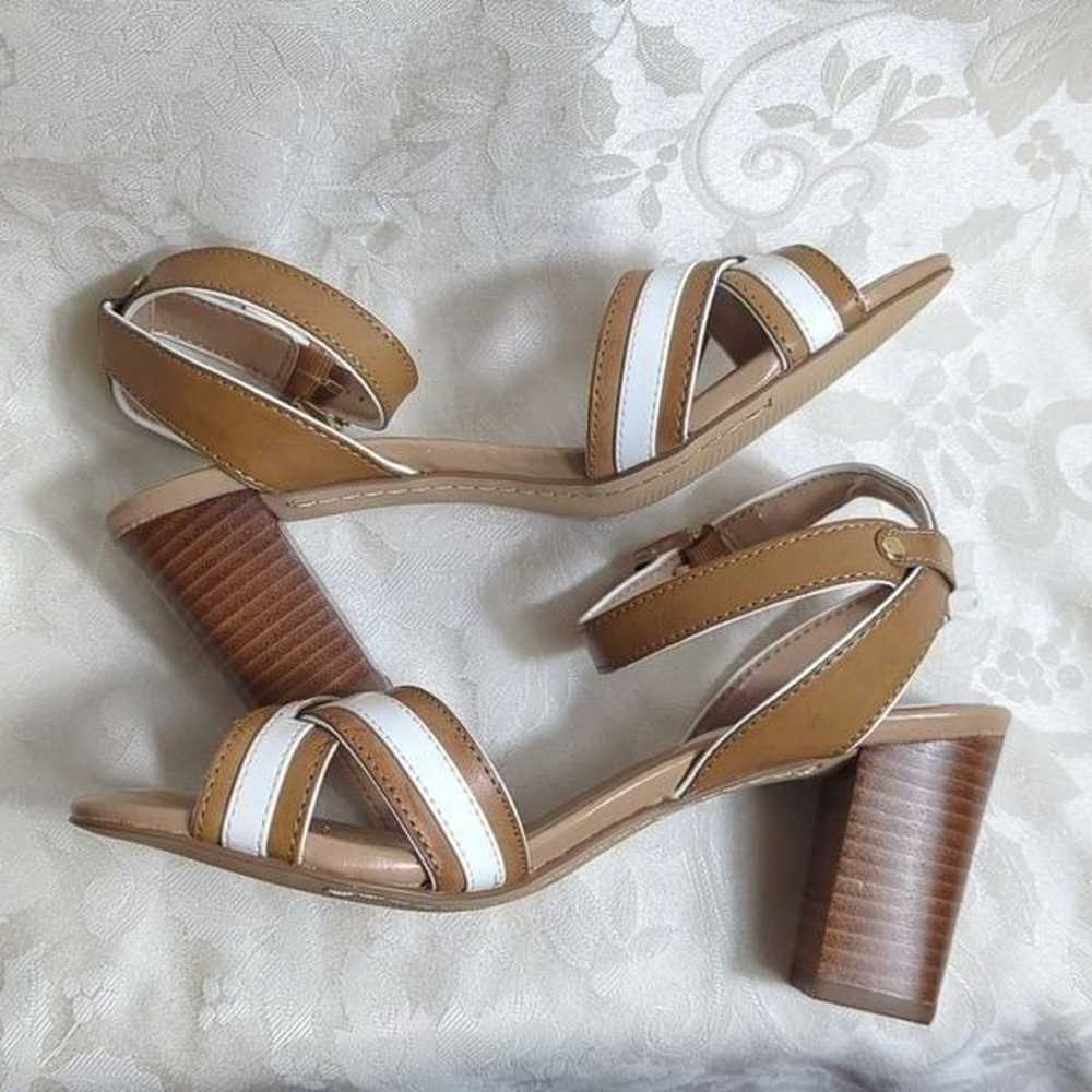 Tommy Hilfiger Tan & White Block Heel Sandals - image 4