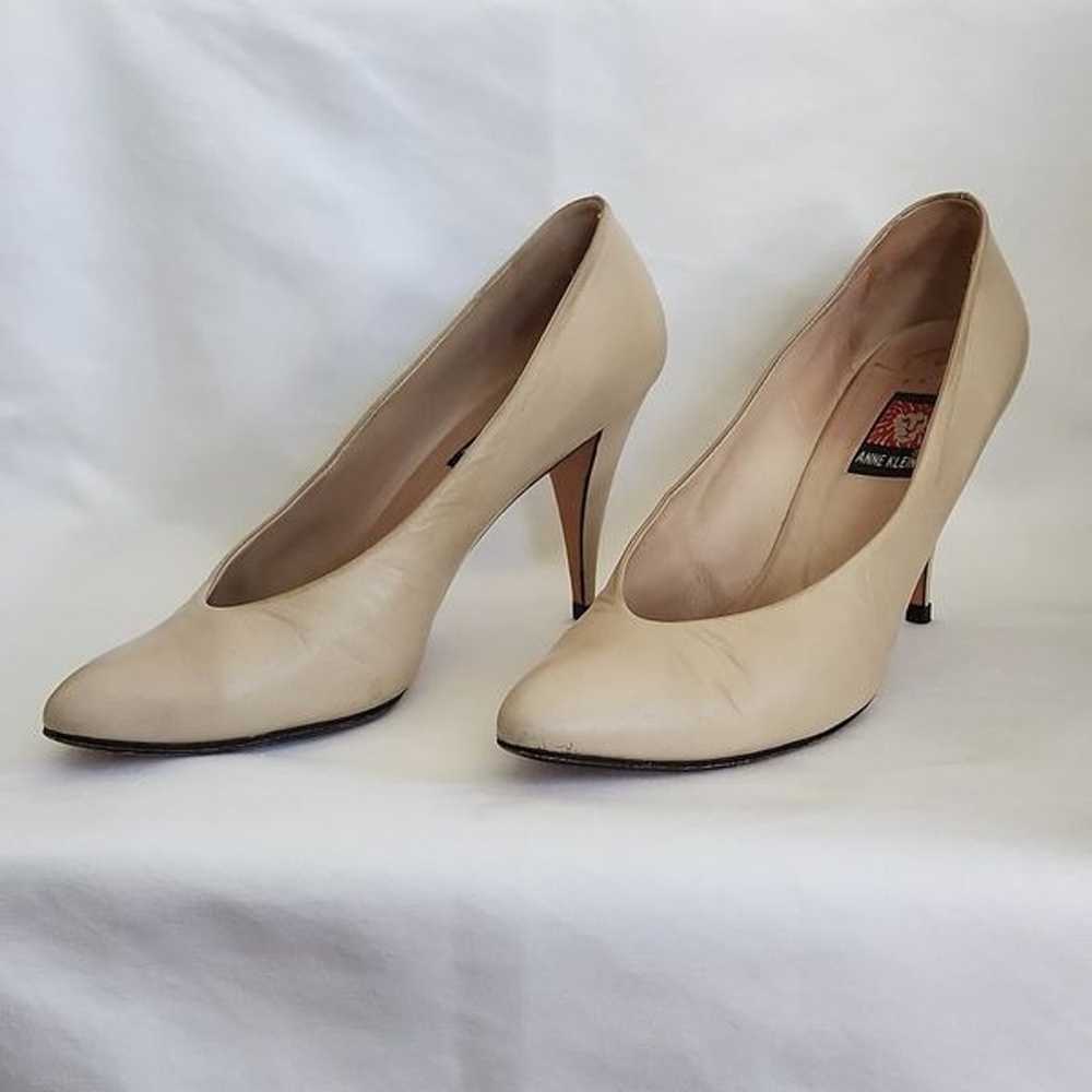 Vintage 1990s ANNE KLEIN Classic Leather Pumps Be… - image 3