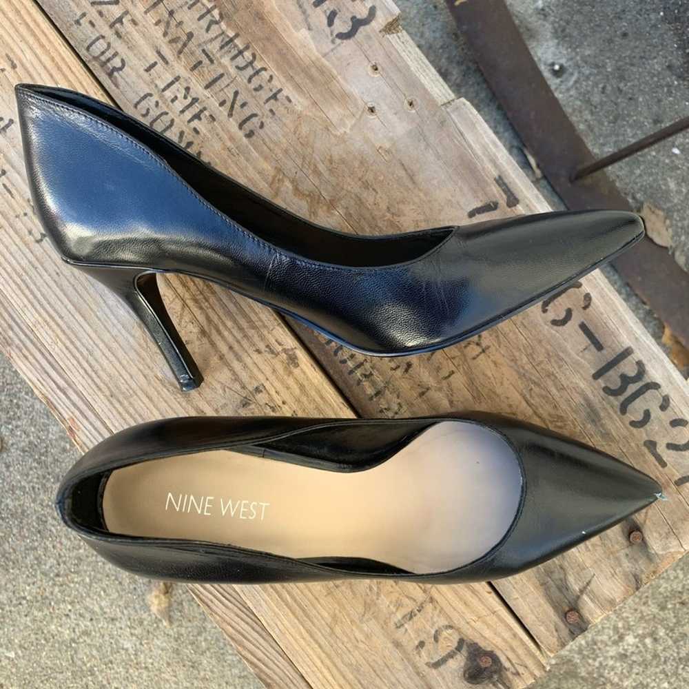 Nine West classic black pumps heels 7 1/2 M - image 1