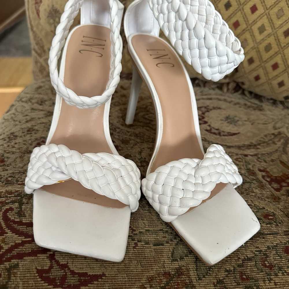 INC size7 summer white high heels - image 1