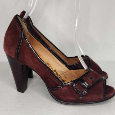 Sofft Size 5  Suede Leather in Merlot Burgundy Op… - image 1