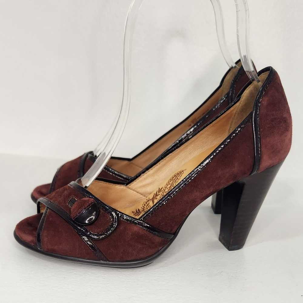 Sofft Size 5  Suede Leather in Merlot Burgundy Op… - image 3