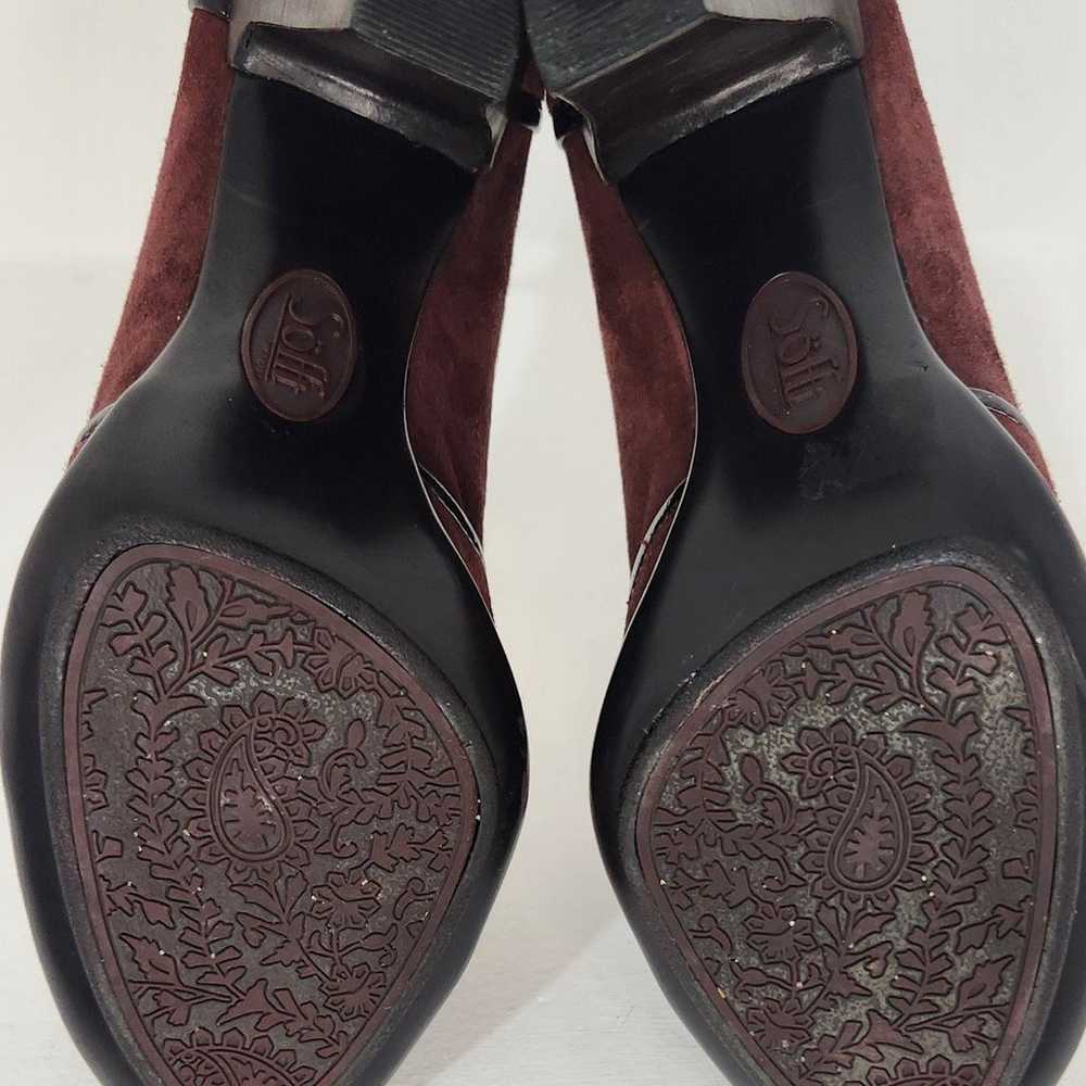 Sofft Size 5  Suede Leather in Merlot Burgundy Op… - image 8